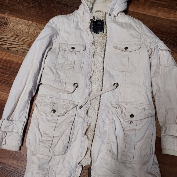 Sanctuary clothing LA couture inspired coat small fur lined - Picture 7 of 12